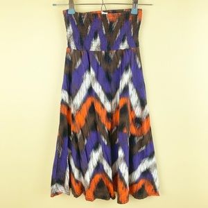 H&M strapless Aztec design dress